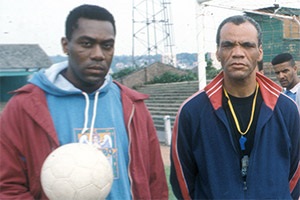 Alive And Kicking. Image shows from L to R: Steveie 'Smudger' Smith (Lenny Henry), Earl Preston (Paul Barber). Copyright: BBC