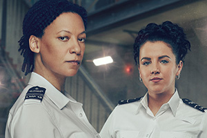 Screw. Image shows left to right: Leigh Henry (Nina Sosanya), Rose Gill (Jamie-Lee O'Donnell)