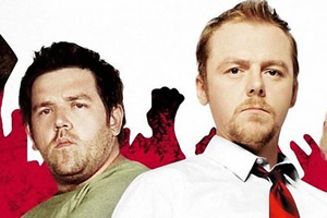 Shaun Of The Dead. Image shows from L to R: Ed (Nick Frost), Shaun (Simon Pegg). Copyright: Working Title Films