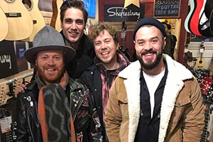 Shopping With Keith Lemon. Image shows from L to R: Leigh Francis, Charlie Simpson, James Bourne, Matt Willis. Copyright: Talkback