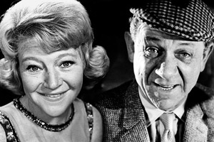 Sid And Dora. Image shows from L to R: Dora Edge (Dora Bryan), Sid Edge (Sid James). Copyright: BBC