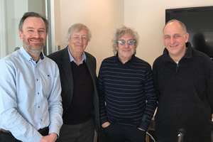 Sitcom Geeks. Image shows from L to R: James Cary, Dick Clement, Ian La Frenais, Dave Cohen