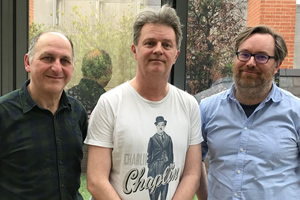 Sitcom Geeks. Image shows from L to R: Dave Cohen, Paul Merton, James Cary