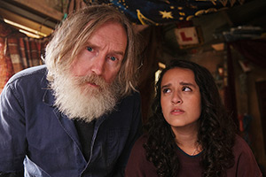 Small Prophets. Image shows left to right: Michael Sleep (Pearce Quigley), Kacey (Lauren Patel). Credit: Matt Squire