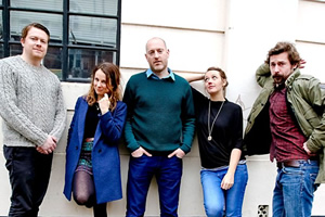 Small Scenes. Image shows from L to R: Daniel Rigby, Cariad Lloyd, Henry Paker, Jessica Ransom, Mike Wozniak. Copyright: BBC Small Scenes. Image shows from L to R: Daniel Rigby, Cariad Lloyd, Henry Paker, Jessica Ransom, Mike Wozniak. Copyright: BBC