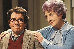 Sorry!. Image shows from L to R: Timothy Lumsden (Ronnie Corbett), Phyllis Lumsden (Barbara Lott). Copyright: BBC