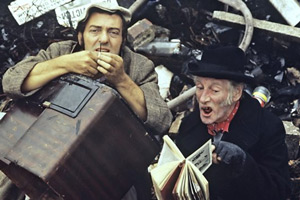 Steptoe And Son. Image shows from L to R: Harold (Harry H. Corbett), Albert (Wilfrid Brambell). Copyright: BBC