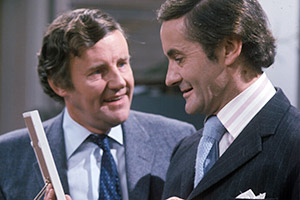 Swap You One Of These For One Of Those. Image shows from L to R: Henry Fairlane (Richard Briers), Roger Greasham (Henry McGee). Copyright: Yorkshire Television
