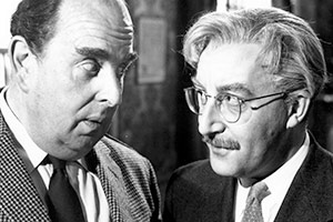 The Battle Of The Sexes. Image shows from L to R: Robert Macpherson (Robert Morley), Mr Martin (Peter Sellers)