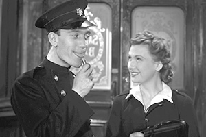 The Bells Go Down. Image shows left to right: Tommy Turk (Tommy Trinder), Nan (Philippa Hiatt). Credit: STUDIOCANAL, Ealing Studios