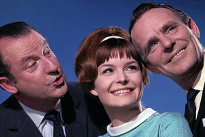 The Dickie Henderson Show. Image shows left to right: Jack (Lionel Murton), Jane (Isla Blair), Dickie (Dickie Henderson). Credit: Rediffusion London