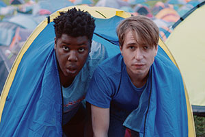 The Festival. Image shows from L to R: Shane (Hammed Animashaun), Nick (Joe Thomas)