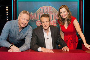 The Imitation Game. Image shows from L to R: Rory Bremner, Alexander Armstrong, Debra Stephenson. Copyright: Big Talk Productions