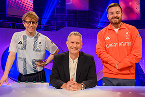 The Last Leg. Image shows left to right: Josh Widdicombe, Adam Hills, Alex Brooker