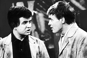 The Likely Lads. Image shows left to right: Bob Ferris (Rodney Bewes), Terry Collier (James Bolam). Credit: BBC