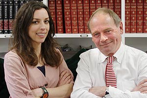 The Museum Of Curiosity. Image shows from L to R: Bridget Christie, John Lloyd. Copyright: BBC