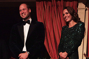 HRH Prince William and HRH Princess Catherine, the Duke and Duchess of Cambridge, at the 2021 Royal Variety Performance. Copyright: ITV Studios