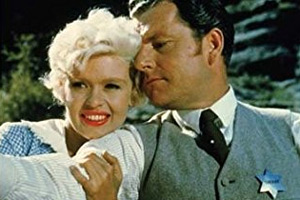 The Sheriff Of Fractured Jaw. Image shows from L to R: Kate (Jayne Mansfield), Jonathan Tibbs (Kenneth More)