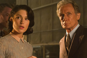 Their Finest. Image shows from L to R: Catrin Cole (Gemma Arterton), Ambrose Hilliard/Uncle Frank (Bill Nighy). Copyright: Lions Gate