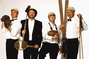 They Think It's All Over. Image shows from L to R: Gary Lineker, Rory McGrath, Nick Hancock, David Gower They Think It's All Over. Image shows from L to R: Gary Lineker, Rory McGrath, Nick Hancock, David Gower