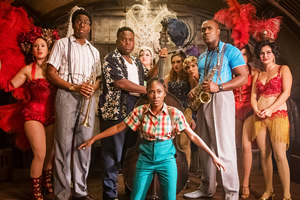 Timewasters. Image shows from L to R: Nick (Daniel Lawrence Taylor), Horace (Samson Kayo), Lauren (Adelayo Adedayo), Jason (Kadiff Kirwan). Copyright: Big Talk Productions