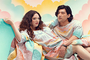 Too Much. Image shows left to right: Jessica Salmon (Megan Stalter), Felix Remen (Will Sharpe) Too Much. Image shows left to right: Jessica Salmon (Megan Stalter), Felix Remen (Will Sharpe)