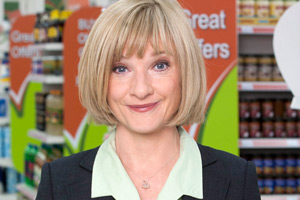 Trollied. Julie (Jane Horrocks). Copyright: Roughcut Television