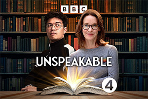 Unspeakable. Image shows left to right: Phil Wang, Susie Dent