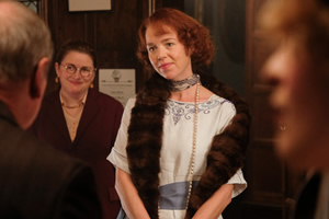 Urban Myths: The Mysterious Case Of Agatha Christie. Image shows from L to R: Dorothy L. Sayers (Rosie Cavaliero), Agatha Christie (Anna Maxwell Martin)