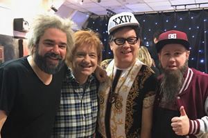 Vic & Bob's Big Night Out. Image shows from L to R: Matt Berry, Bob Mortimer, Vic Reeves, Matt Lucas. Copyright: BBC