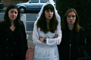 Snog, Marry, Kill. Image shows from L to R: Sophie Henderson, Rosie Holt, Eliza Leonard