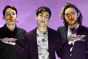 Virtually Famous. Image shows from L to R: Chris Stark, Kevin McHale, Seann Walsh. Copyright: Talkback / Hungry Bear Media