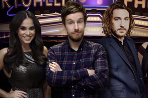 Virtually Famous. Image shows from L to R: Vicky Pattison, Chris Ramsey, Seann Walsh