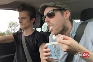 Vloggers. Image shows from L to R: Mark (Tom Ratcliffe), Colin (Jack Short)