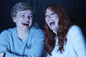 We Have Been Watching. Image shows from L to R: Maxine Peake, Diane Morgan. Copyright: Crook Productions