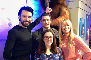 What If...?. Image shows from L to R: Rylan Clark-Neal, Adam Rutherford, Gráinne Maguire, Sara Cox