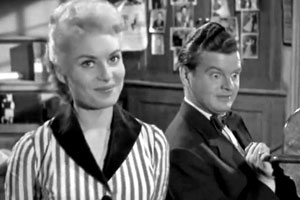 Who Done It?. Image shows from L to R: Frankie Mayne (Belinda Lee), Hugo Dill (Benny Hill)