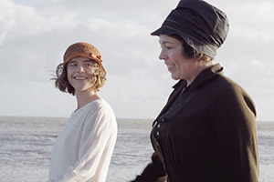 Wicked Little Letters. Image shows left to right: Rose Gooding (Jessie Buckley), Edith Swan (Olivia Colman). Credit: STUDIOCANAL