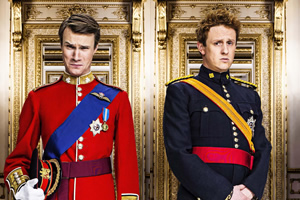 The Windsors. Image shows from L to R: Wills (Hugh Skinner), Harry (Richard Goulding). Copyright: Noho Film and TV