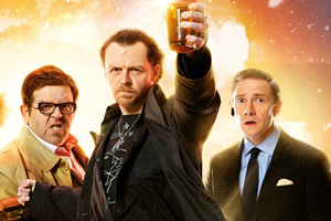 The World's End. Image shows from L to R: Andy Knight (Nick Frost), Gary King (Simon Pegg), Oliver (Martin Freeman). Copyright: STUDIOCANAL / Working Title Films