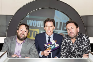 Would I Lie To You?. Image shows from L to R: David Mitchell, Rob Brydon, Lee Mack. Copyright: Zeppotron