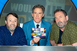 Would I Lie To You?. Image shows left to right: David Mitchell, Rob Brydon, Lee Mack