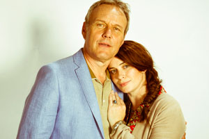 You, Me & Them. Image shows from L to R: Ed Walker (Anthony Head), Lauren Grey (Eve Myles). Copyright: Hat Trick Productions