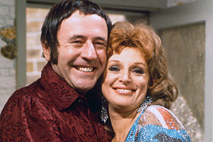 Yus, My Dear. Image shows from L to R: Benny Briggs (Mike Reid), Molly (Valerie Walsh). Copyright: London Weekend Television