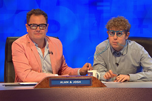 8 Out Of 10 Cats Does Countdown. Image shows from L to R: Alan Carr, Josh Widdicombe