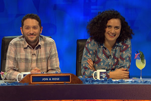 8 Out Of 10 Cats Does Countdown. Image shows from L to R: Jon Richardson, Rose Matafeo