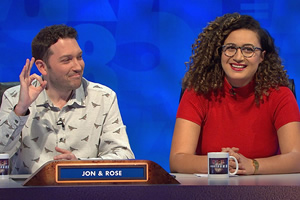 8 Out Of 10 Cats Does Countdown. Image shows from L to R: Jon Richardson, Rose Matafeo