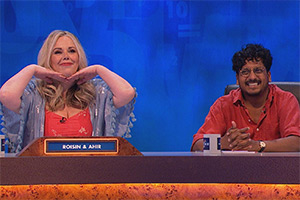 8 Out Of 10 Cats Does Countdown. Image shows left to right: Roisin Conaty, Ahir Shah