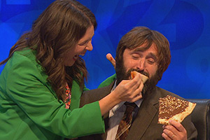 8 Out Of 10 Cats Does Countdown. Image shows left to right: Rosie Jones, Joe Wilkinson