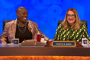 8 Out Of 10 Cats Does Countdown. Image shows left to right: Thanyia Moore, Sarah Millican